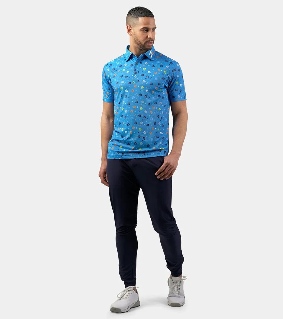 Blue Skullz Polo Shirt.