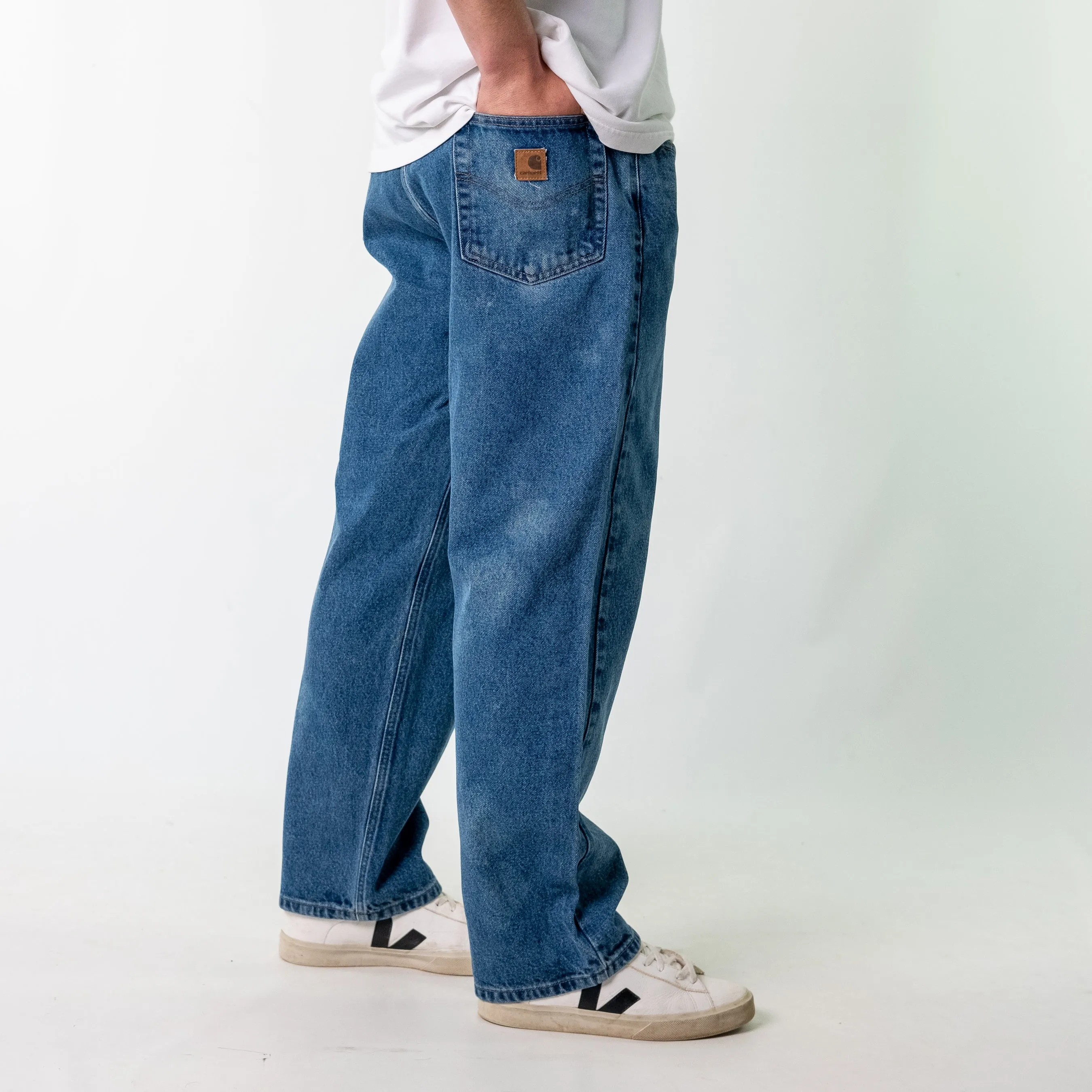 Blue y2ks Carhartt Denim Jeans Baggy Pants (38x30)