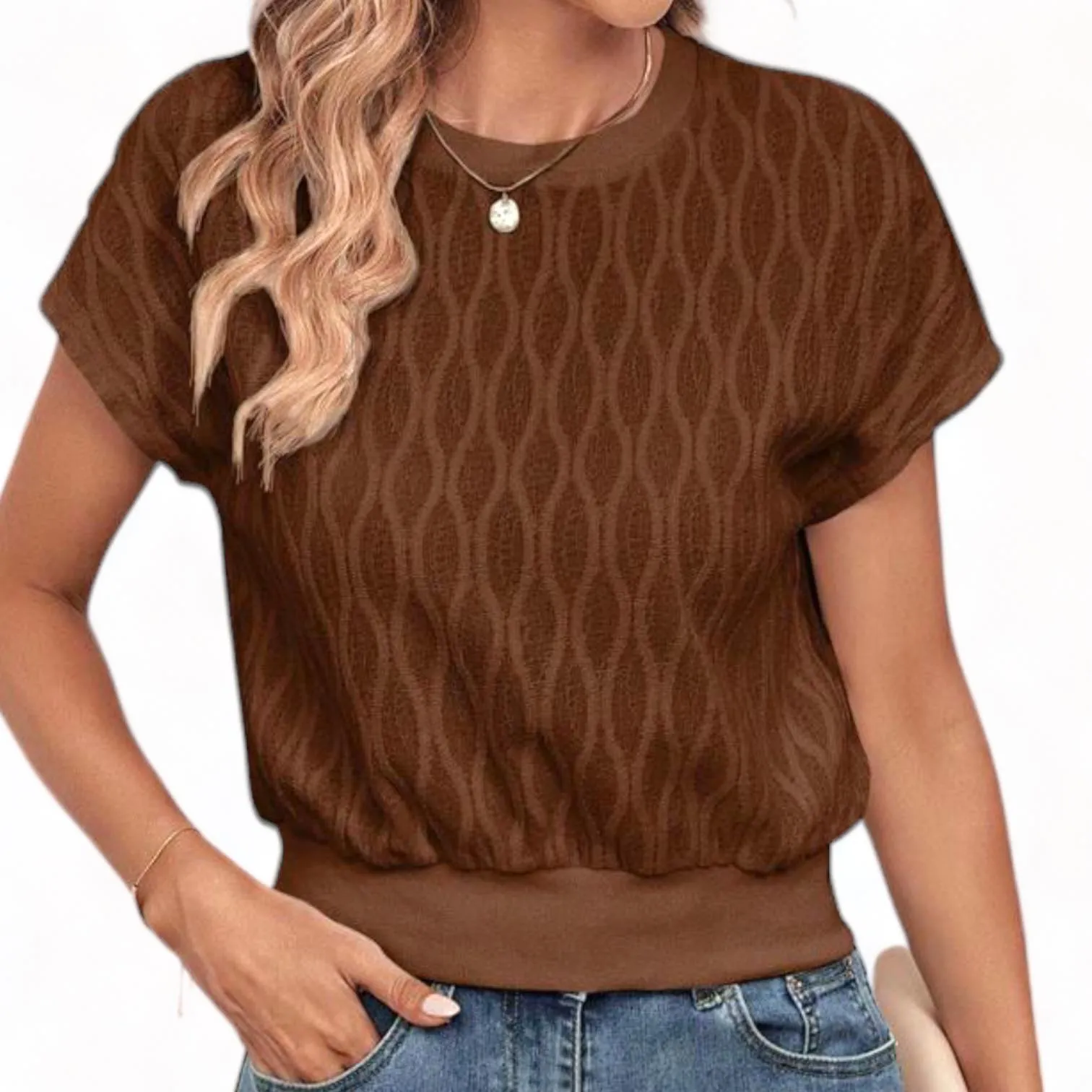 Geo Pattern Knit Top