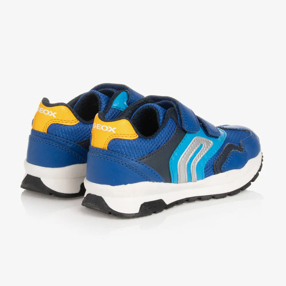 Boys Blue Mesh Velcro Trainers