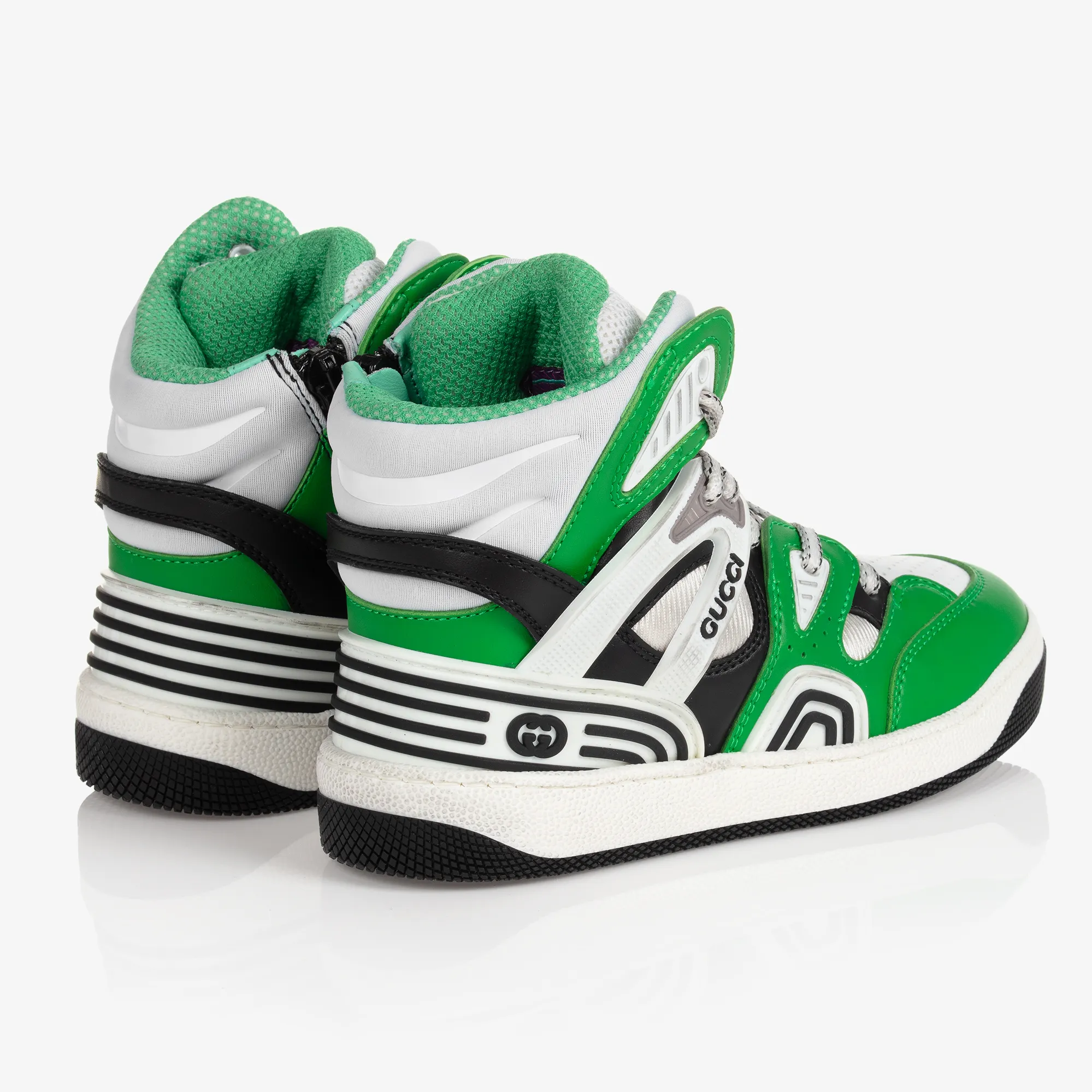 Boys Green High-Top Trainers