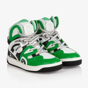 Boys Green High-Top Trainers