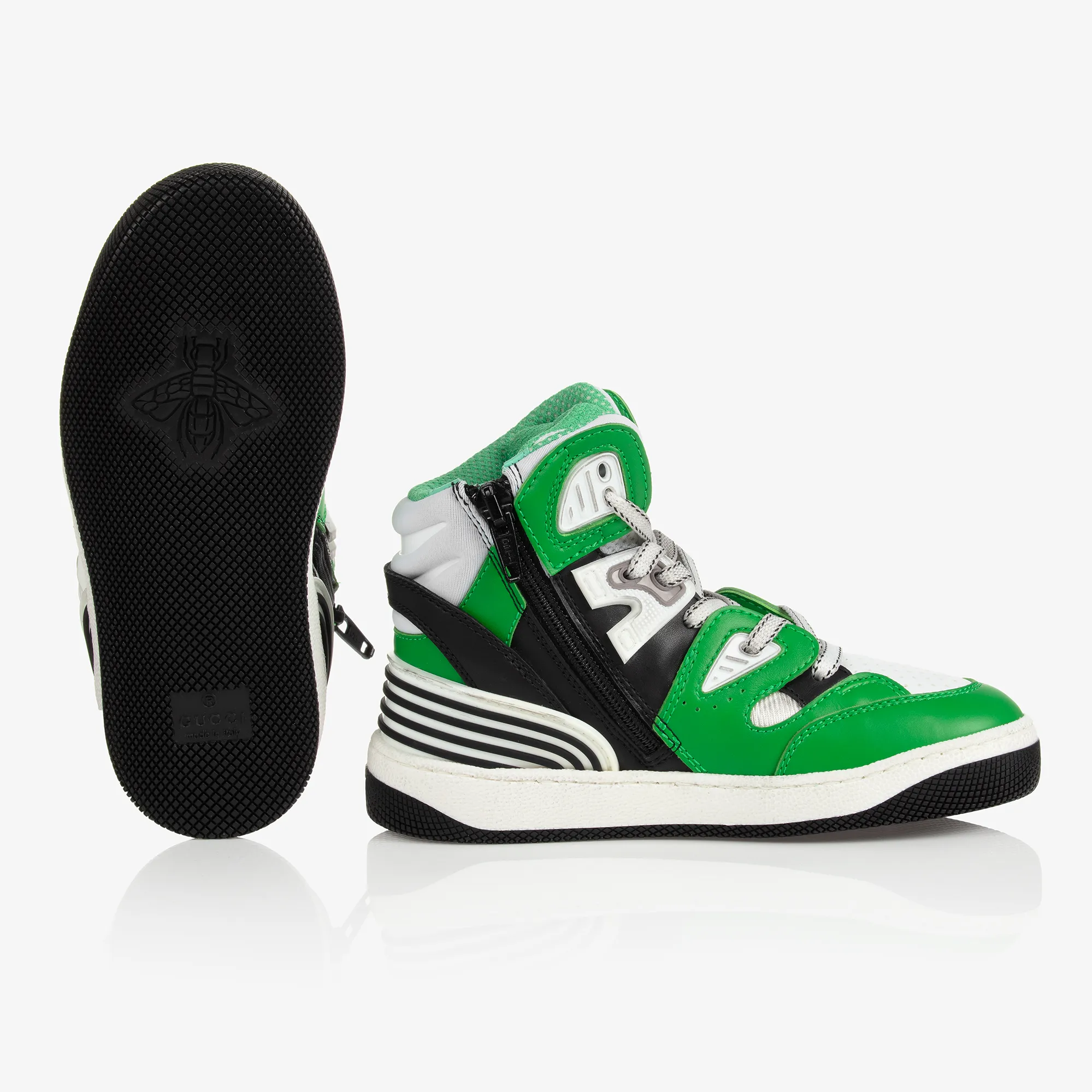 Boys Green High-Top Trainers