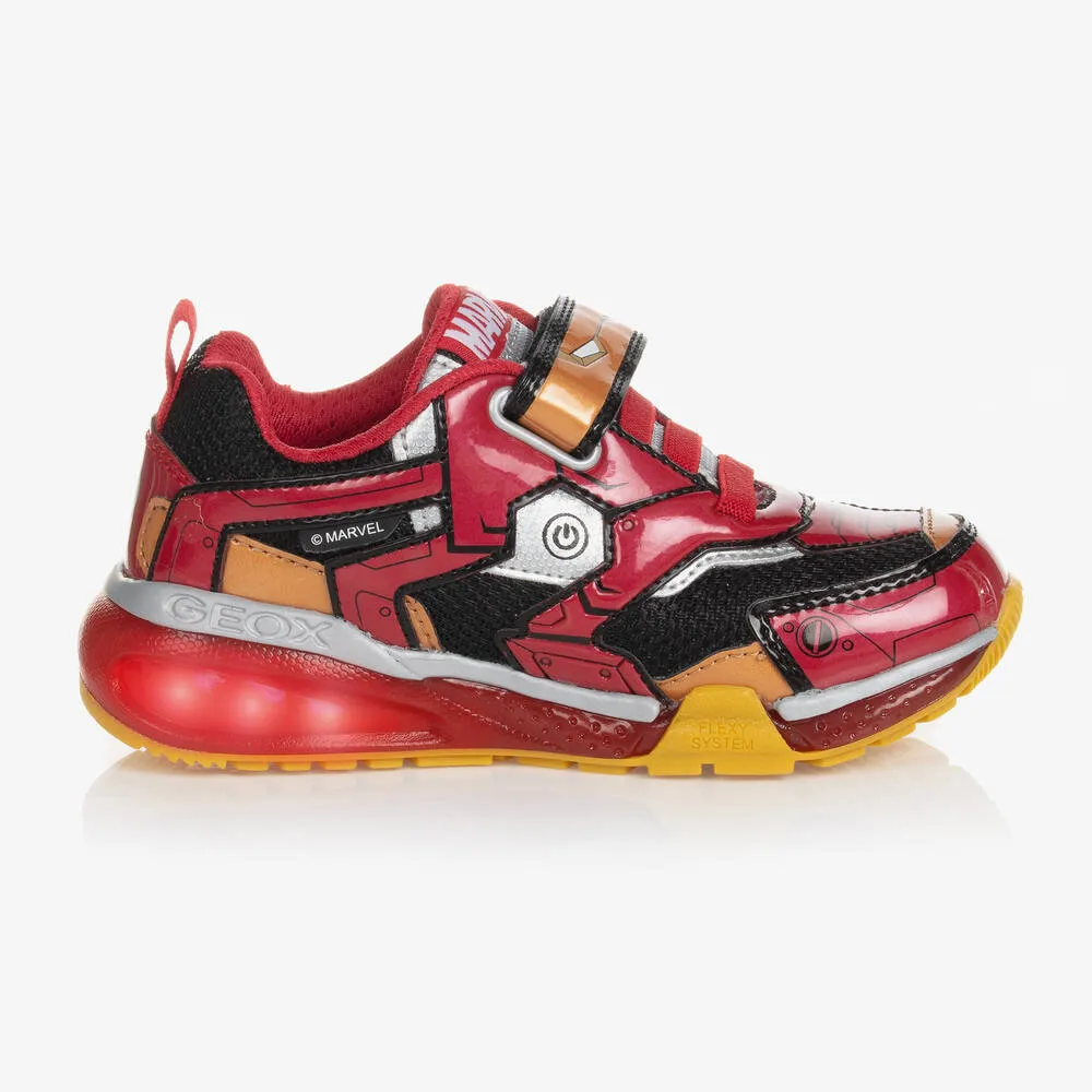 Boys Red Marvel Trainers