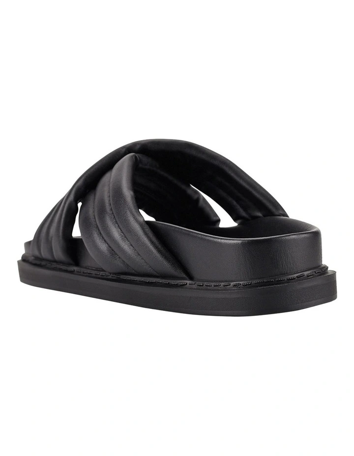 Britney Footbed Slides in Black