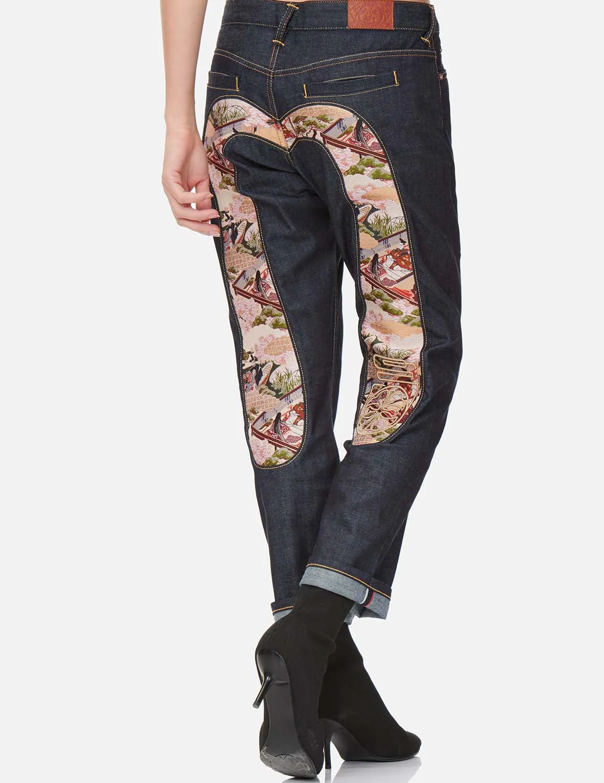 Brocade Daicock Insert Boyfriend Jeans