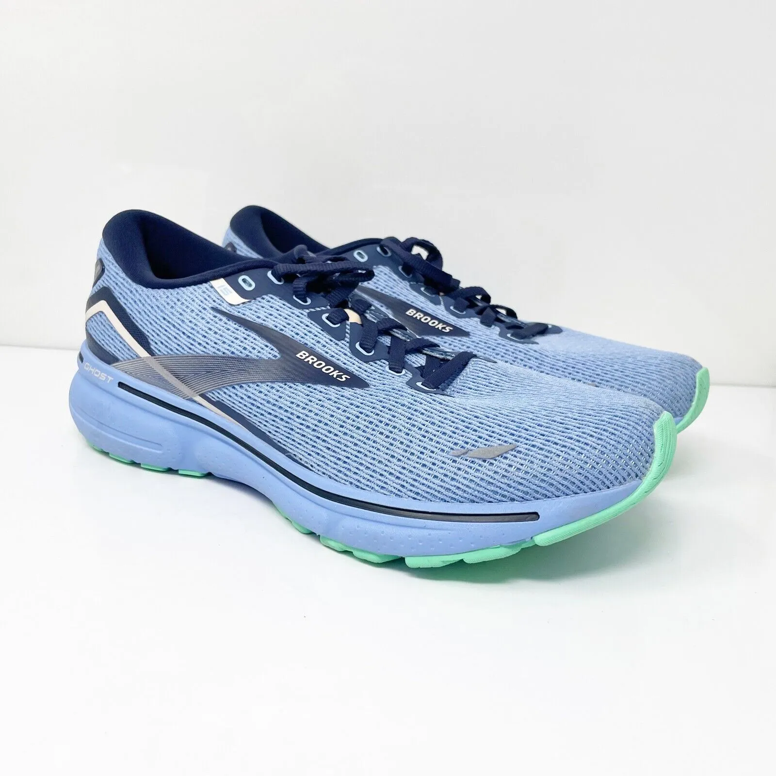 Brooks Womens Ghost 15 1203801B472 Blue Running Shoes Sneakers Size 10.5 B