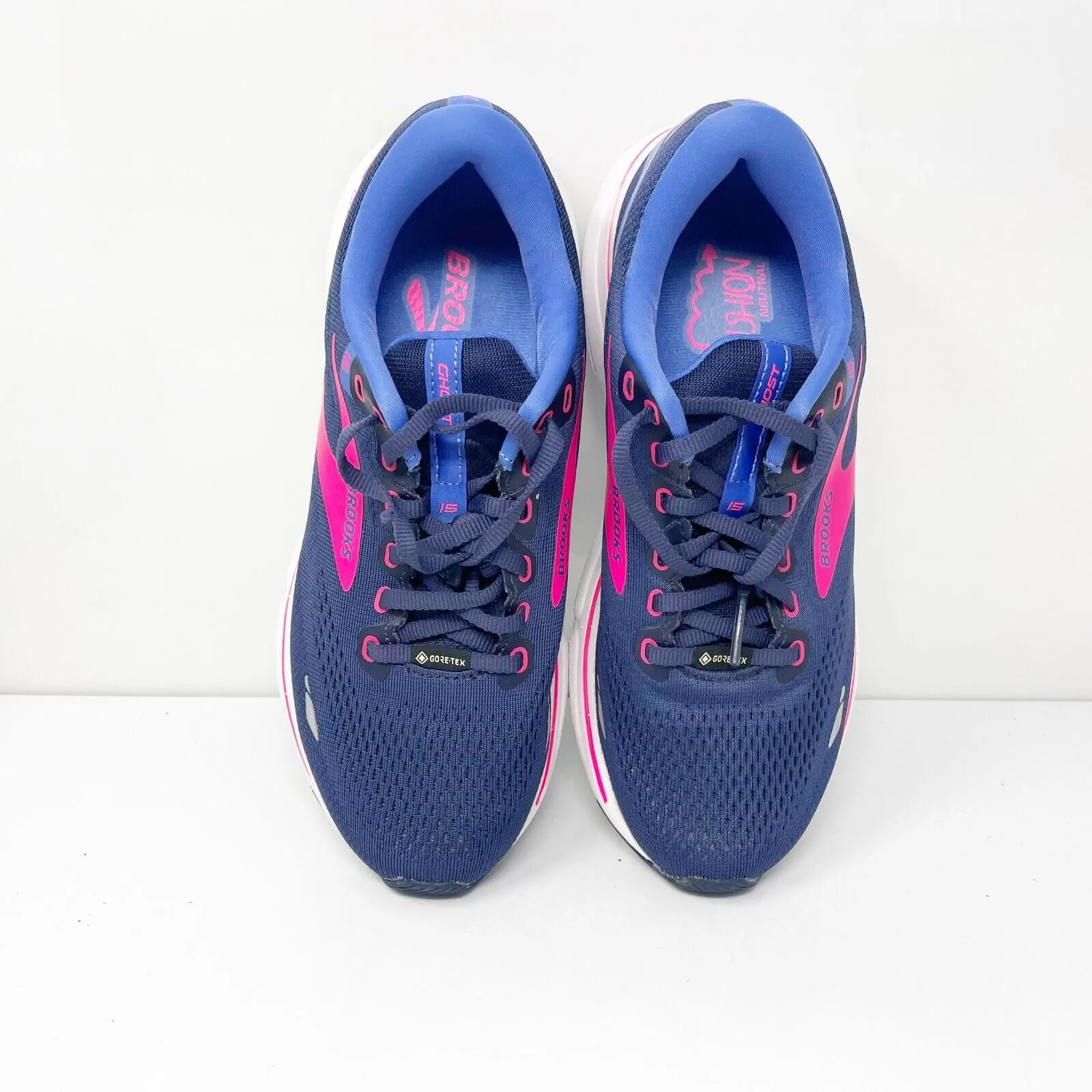 Brooks Womens Ghost 15 GTX 1203821B460 Blue Running Shoes Sneakers Size 9 B