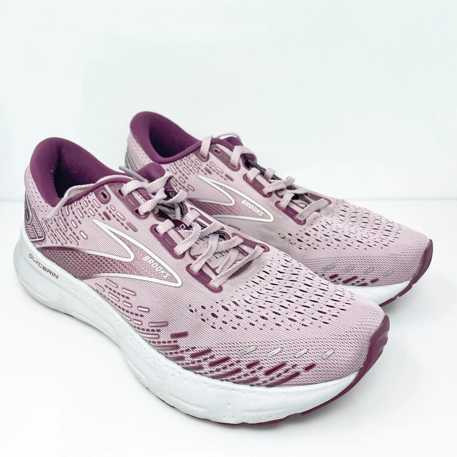 Brooks Womens Glycerin 20 1203691B577 Pink Running Shoes Sneakers Size 9.5 B