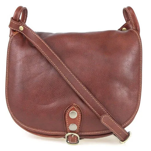 Brown tonia calfskin bag