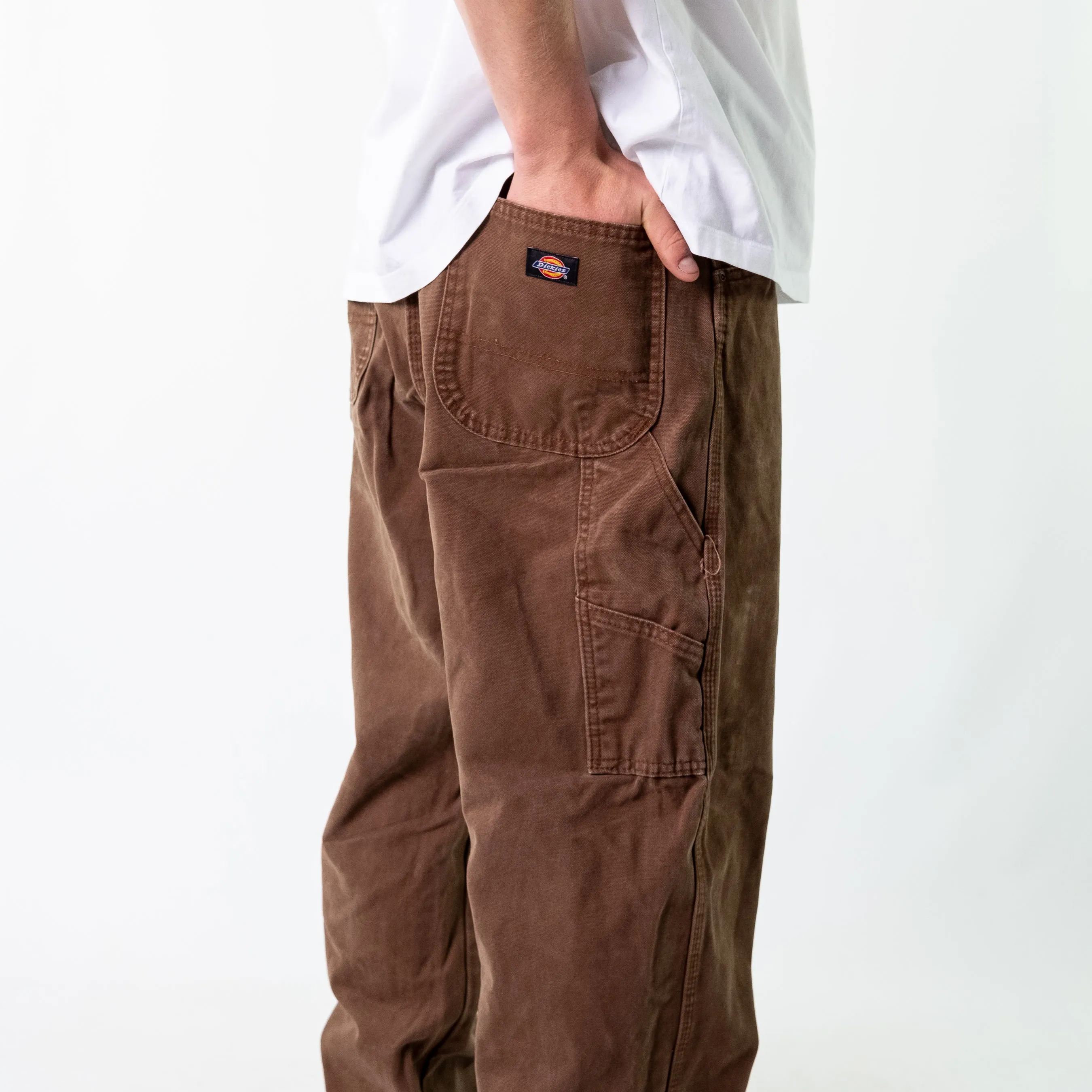 Brown y2ks Dickies Denim Carpenter Jeans Baggy Pants (38x34)