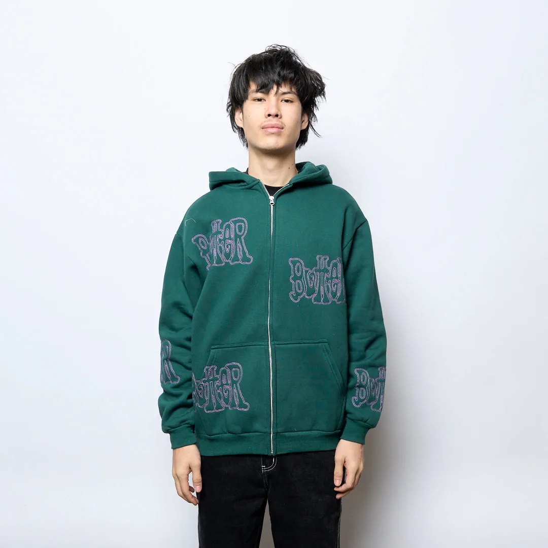 Butter Goods - Tour Zip-Thru Hood (Dark Green)