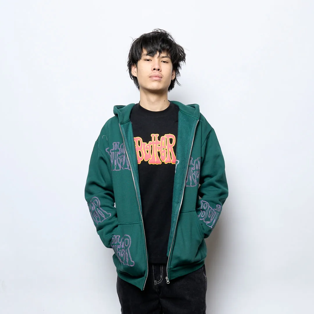 Butter Goods - Tour Zip-Thru Hood (Dark Green)