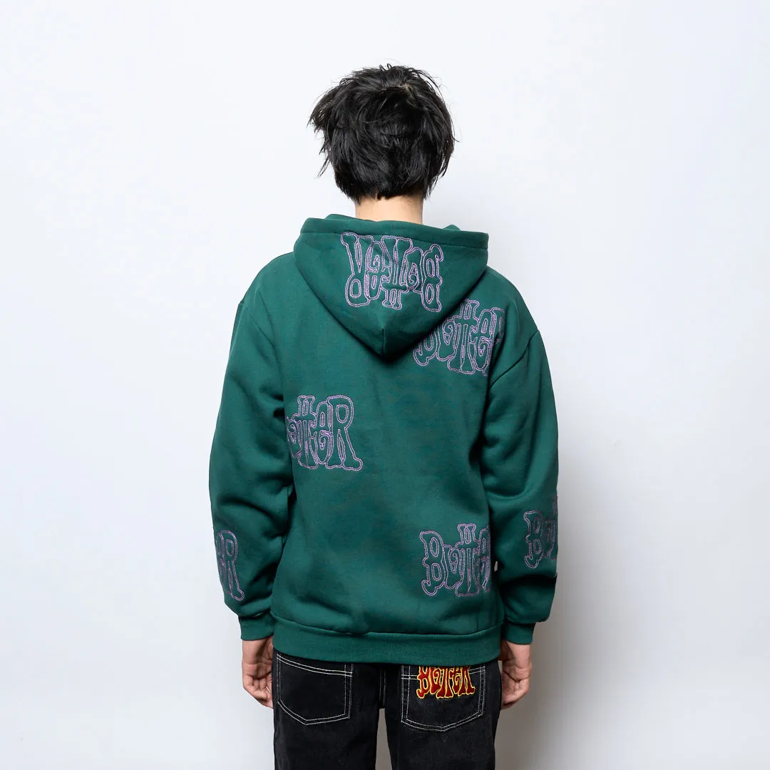 Butter Goods - Tour Zip-Thru Hood (Dark Green)