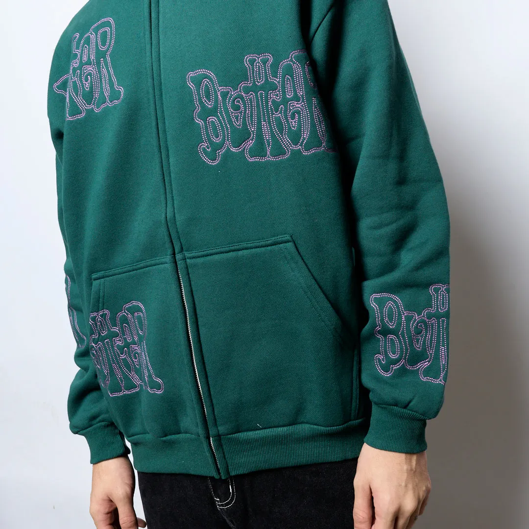 Butter Goods - Tour Zip-Thru Hood (Dark Green)