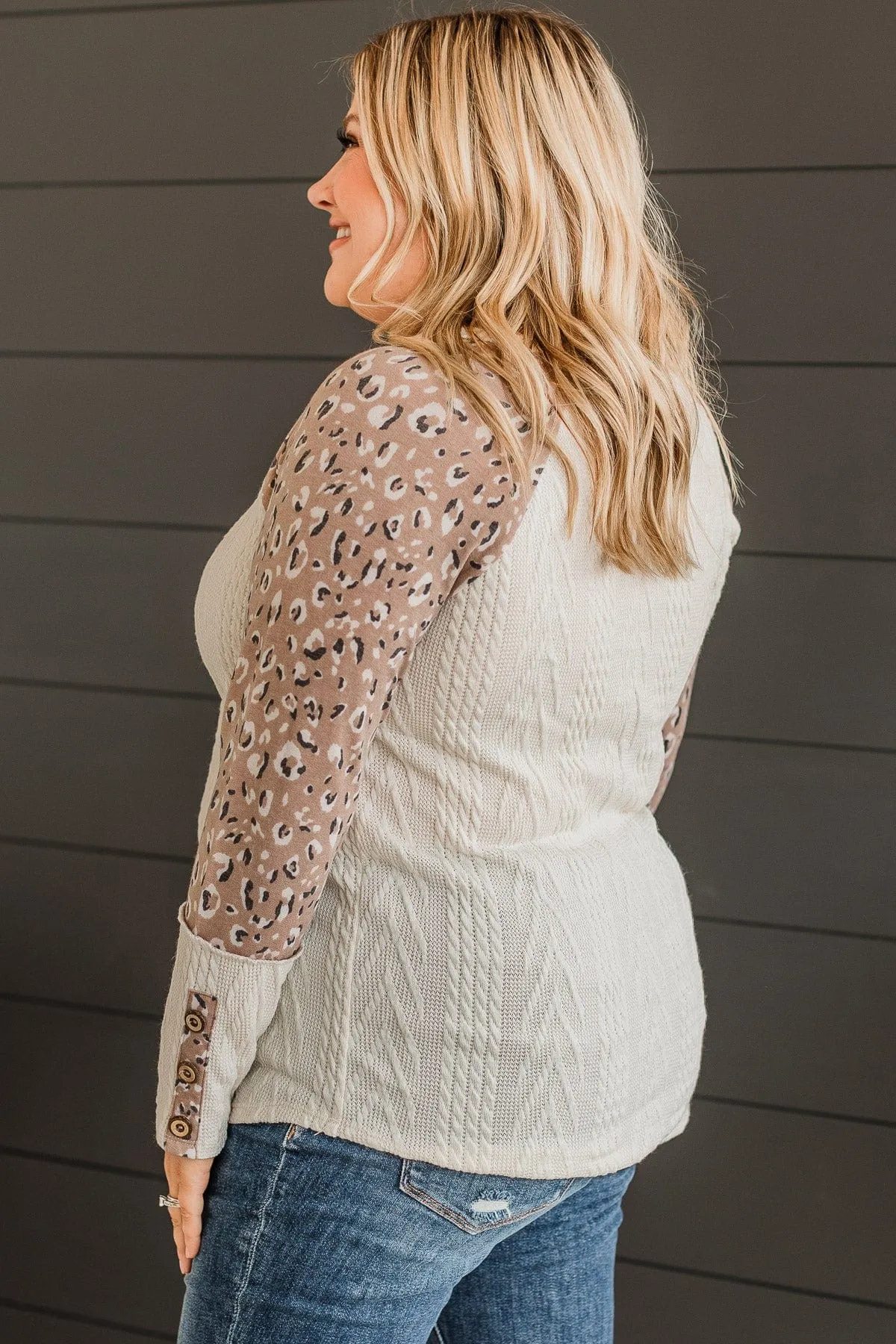 Ivory & Mocha Knit Top