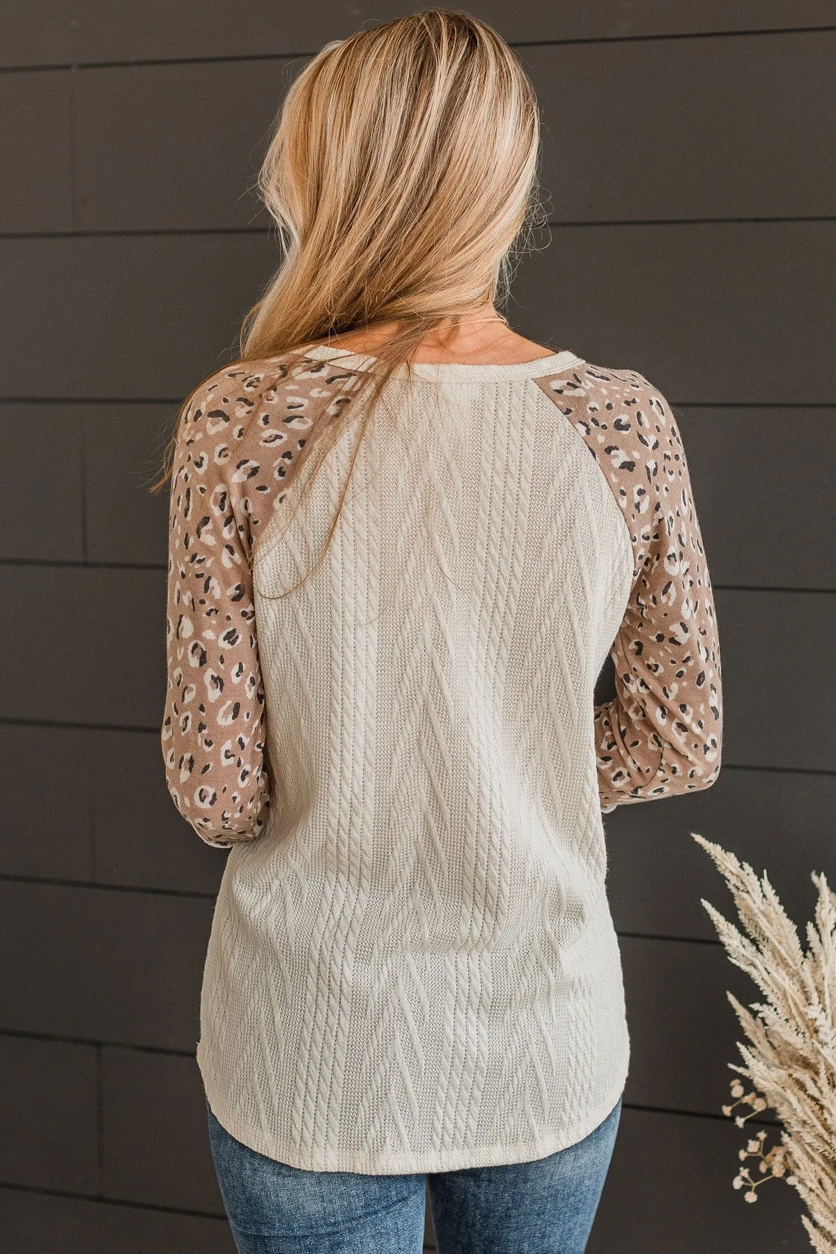 Ivory & Mocha Knit Top