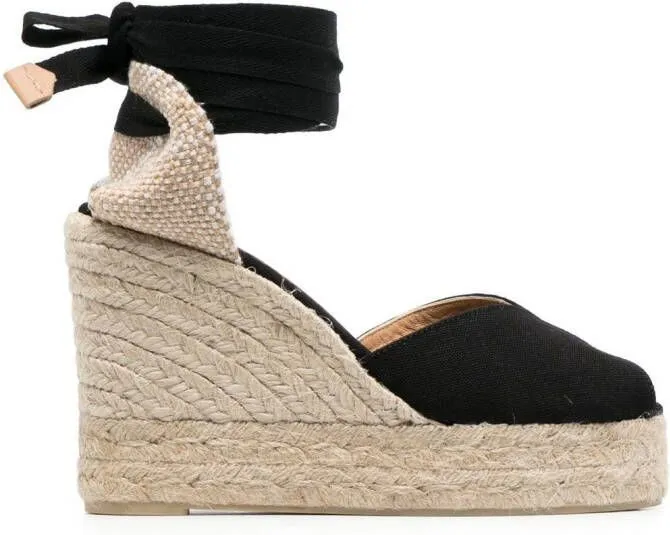 Castañer Bilina 107mm wedge espadrilles Black