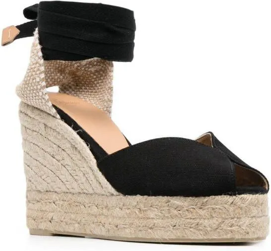 Castañer Bilina 107mm wedge espadrilles Black