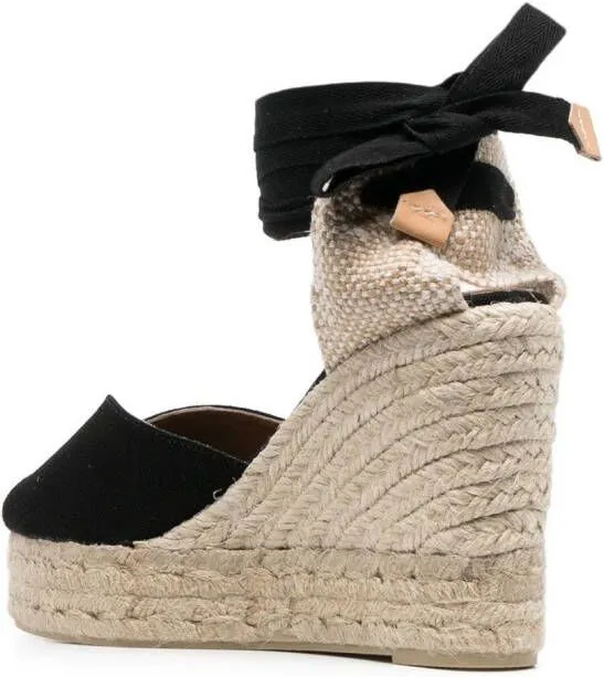 Castañer Bilina 107mm wedge espadrilles Black