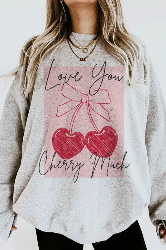 Cherry Graphic Sweatshirt Love