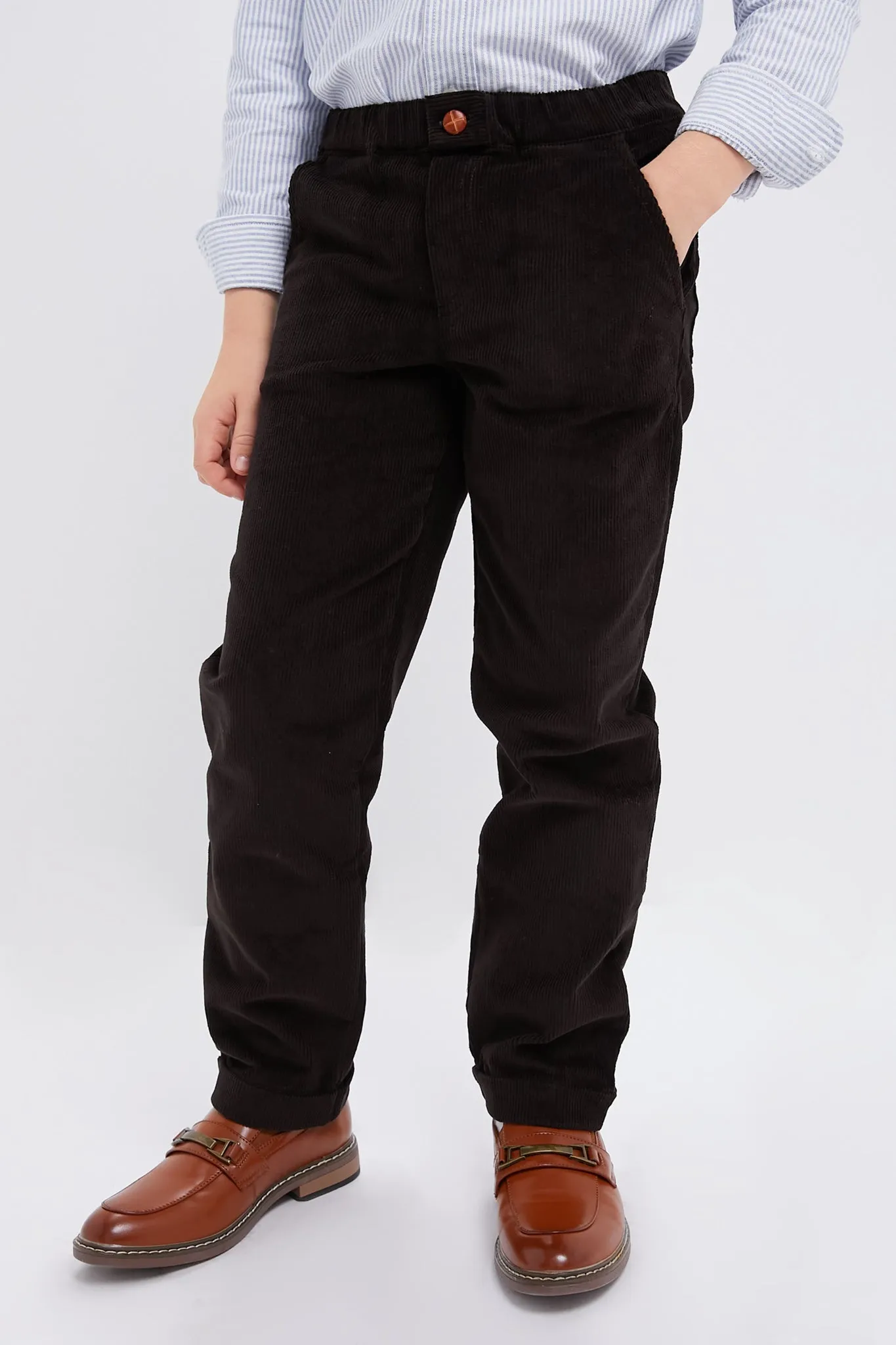 Chocolate Brown Benito Boy Corduroy Trousers