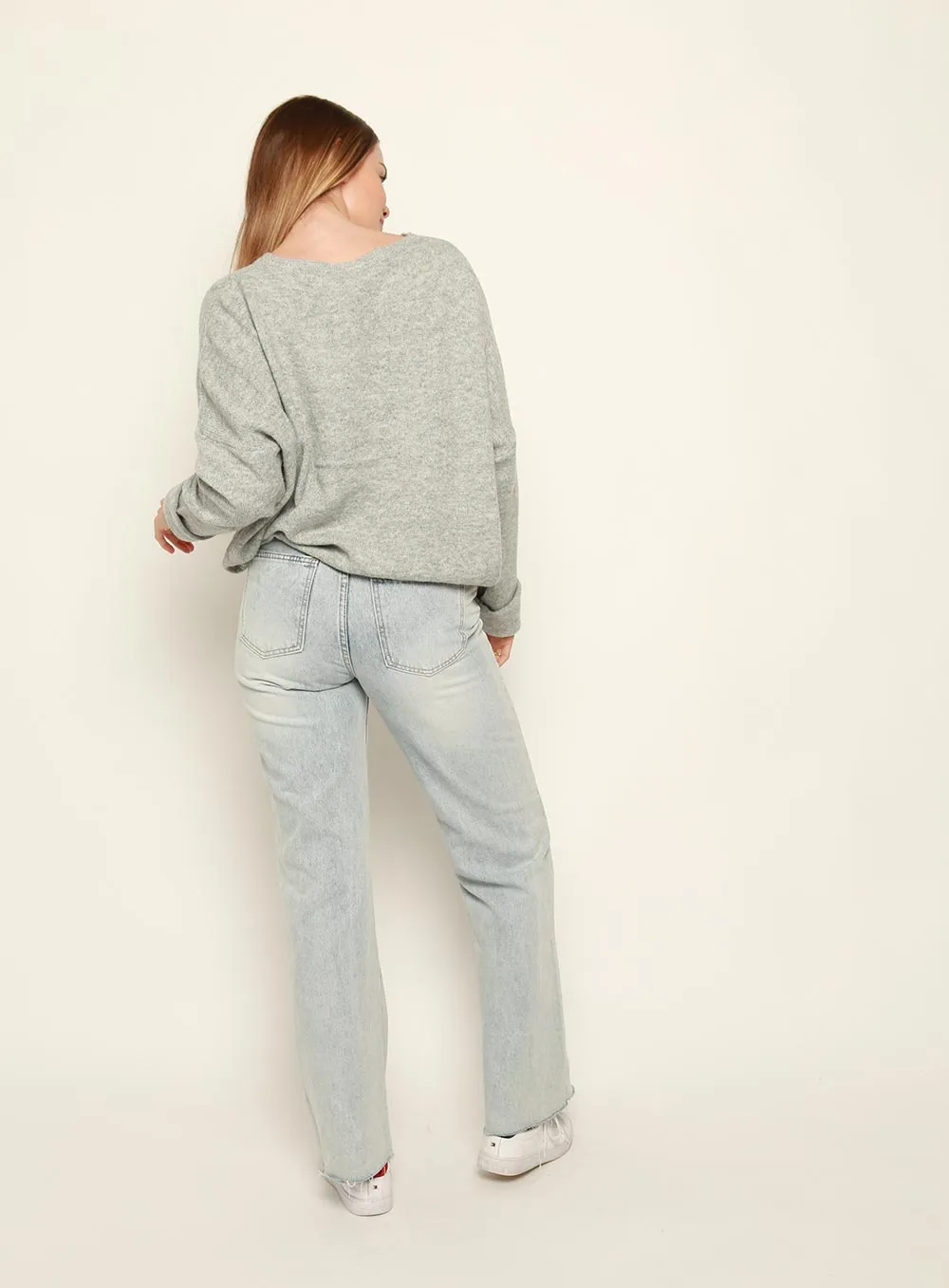 Grey Knit Sweater - Christina Essential