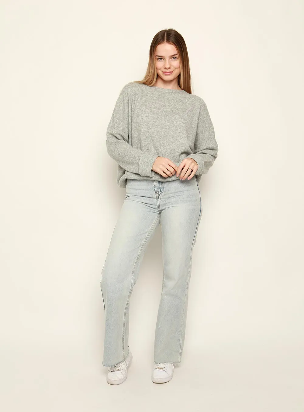 Grey Knit Sweater - Christina Essential