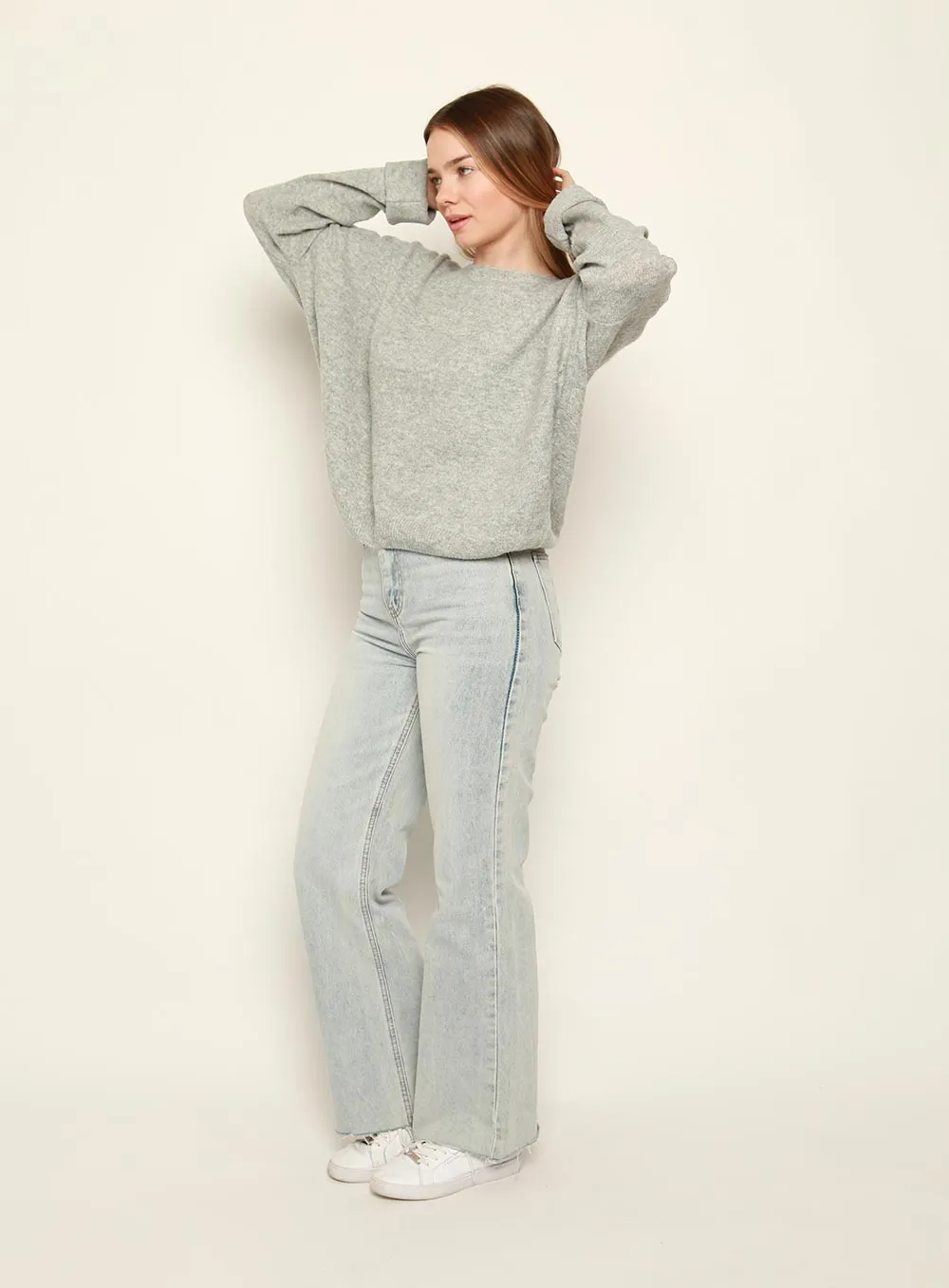 Grey Knit Sweater - Christina Essential