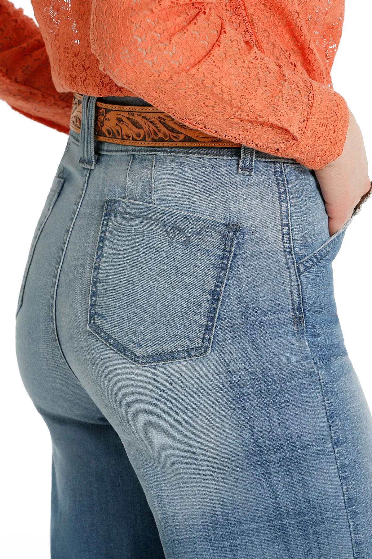 Wide Leg Light Stone Jeans for Women by Cinch