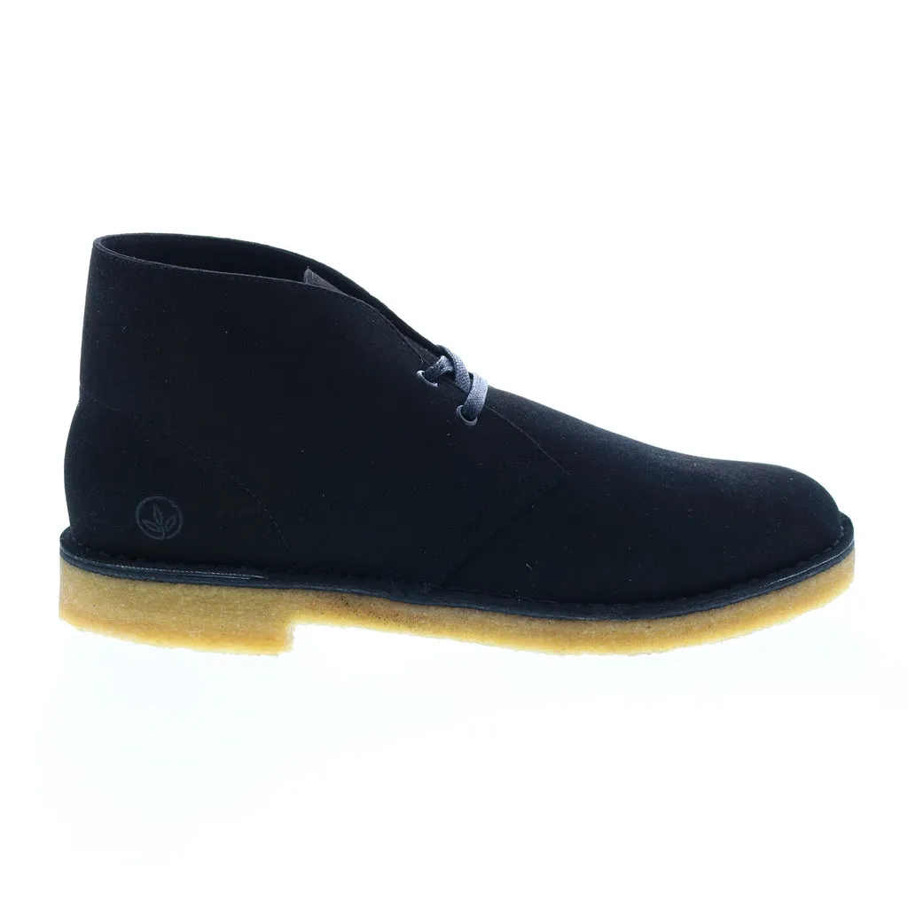 Clarks Black Suede Desert Boots for Men - Lace Up Chukka Style