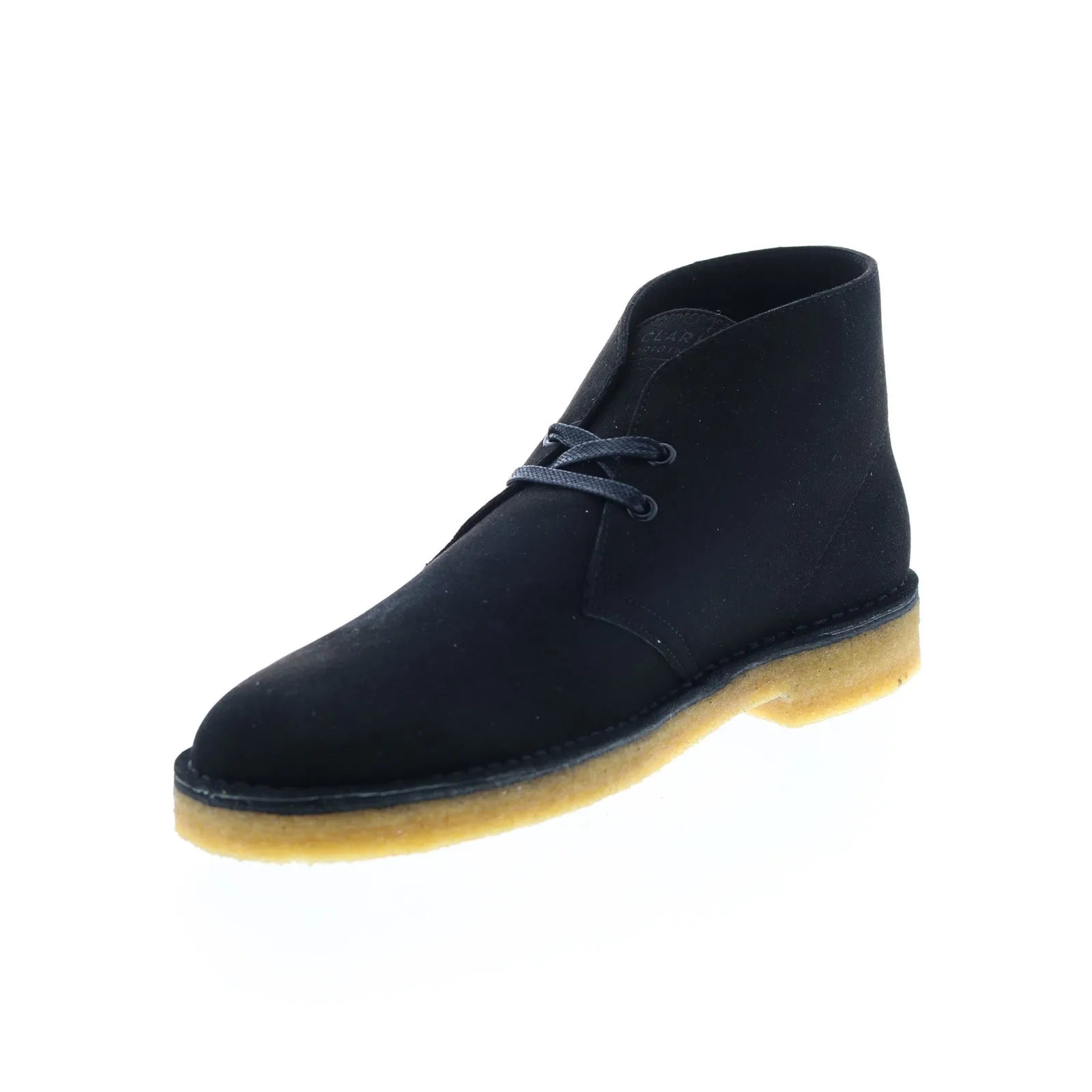 Clarks Black Suede Desert Boots for Men - Lace Up Chukka Style