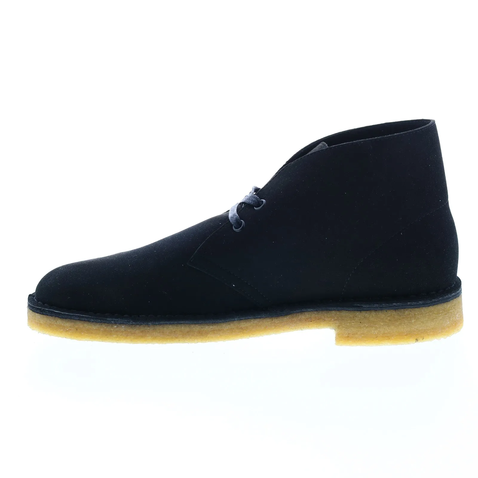 Clarks Black Suede Desert Boots for Men - Lace Up Chukka Style