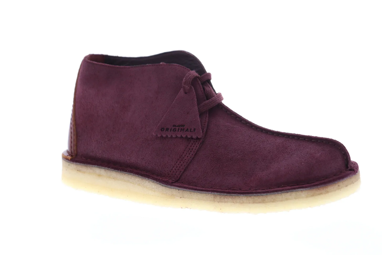 Clarks Men's Burgundy Suede Desert Trek Hi Chukka Boots