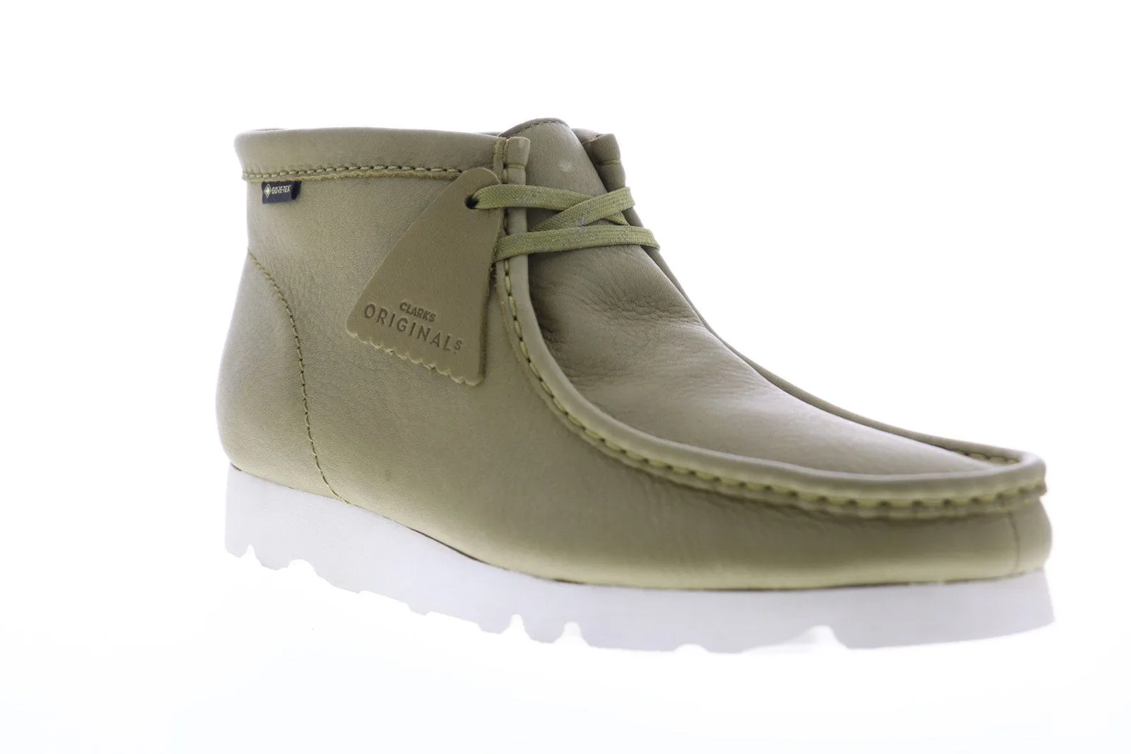 Clarks Wallabee Boot Gore-Tex GTX Chukkas Boots Green Leather Men's - 26144523.