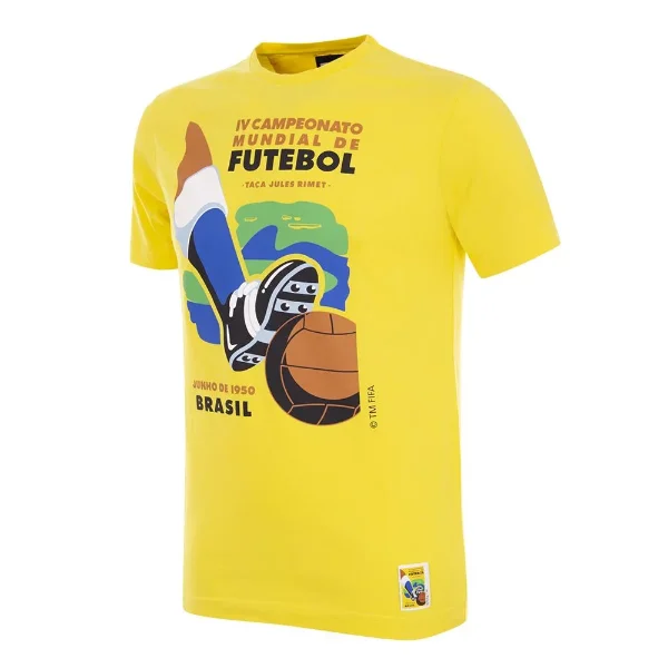 COPA Football - Brazil World Cup 1950 Poster T-Shirt - Yellow