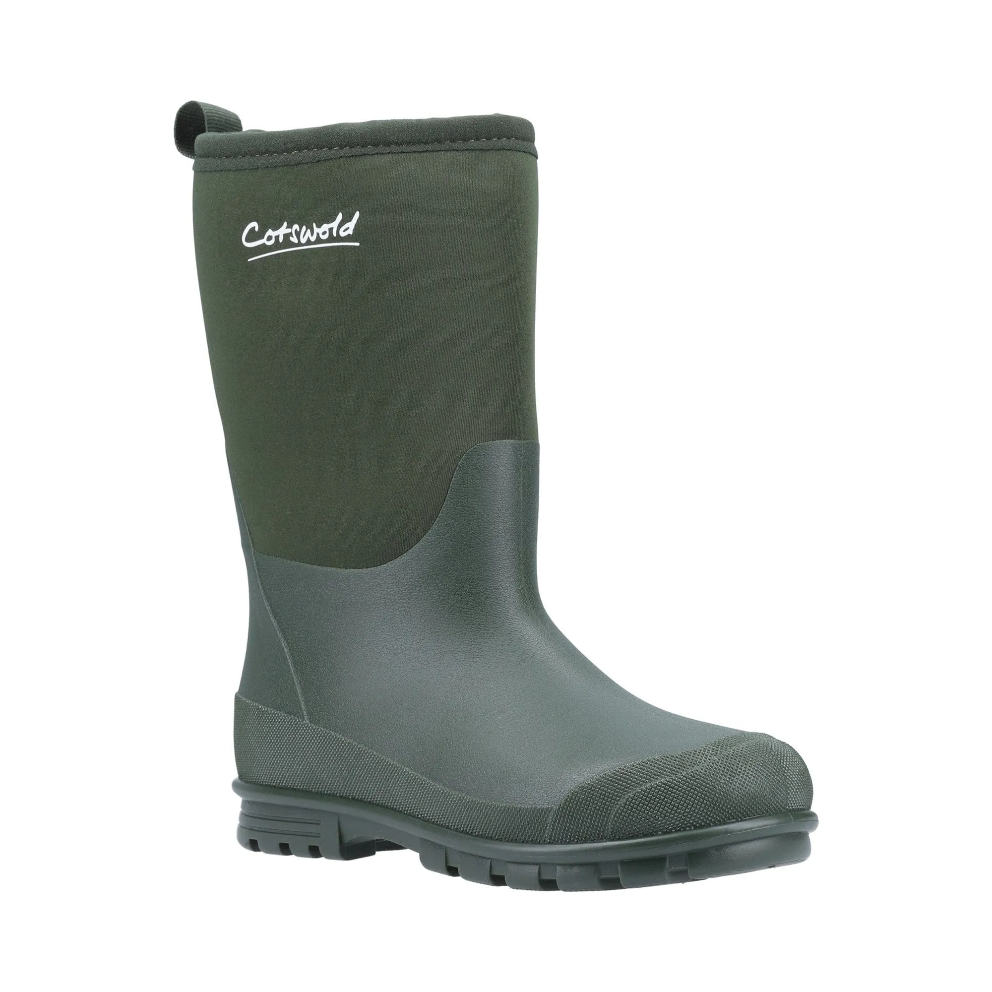 Cotswold Hilly Neoprene Kids Wellington Boots - Green