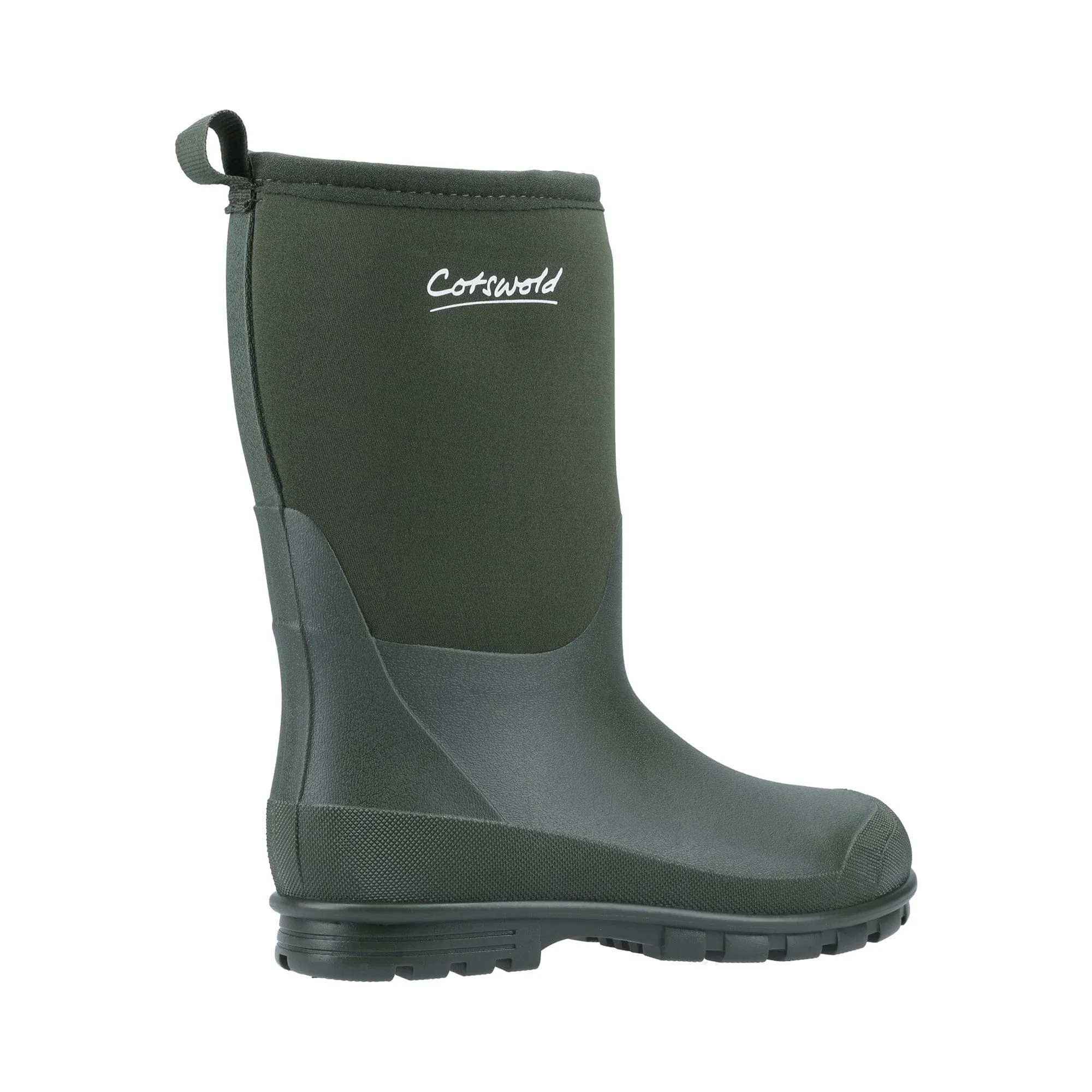 Cotswold Hilly Neoprene Kids Wellington Boots - Green