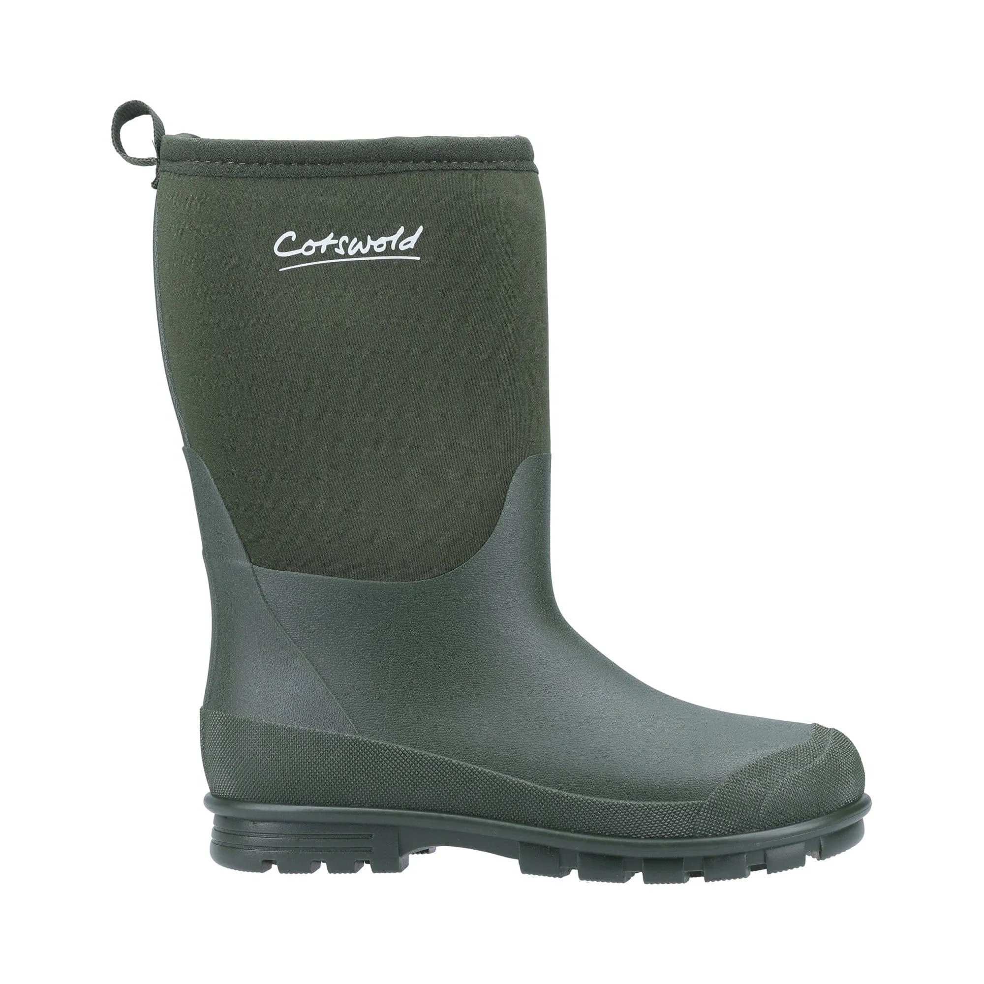 Cotswold Hilly Neoprene Kids Wellington Boots - Green