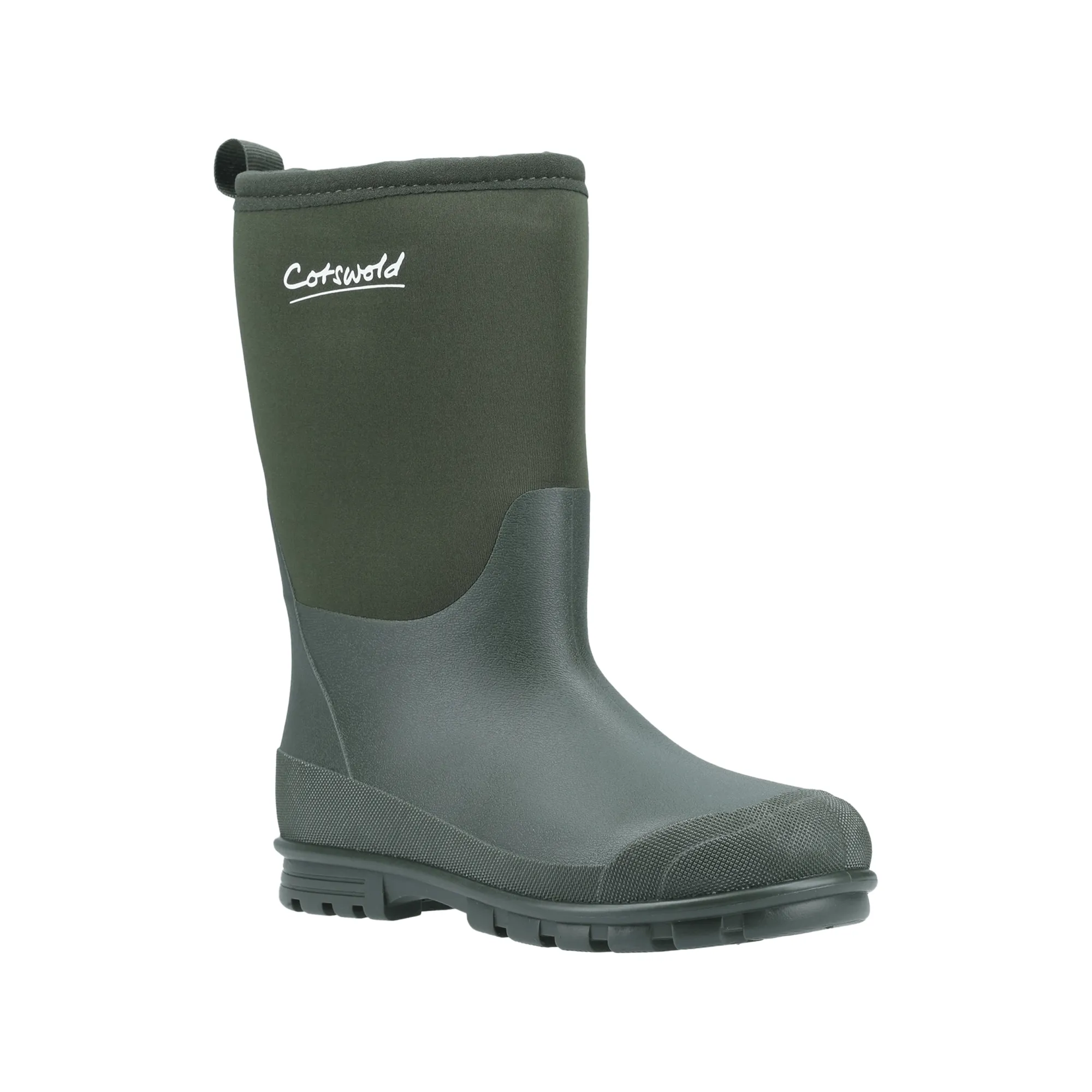 Cotswold Hilly Neoprene Kids Wellington Boots - Green