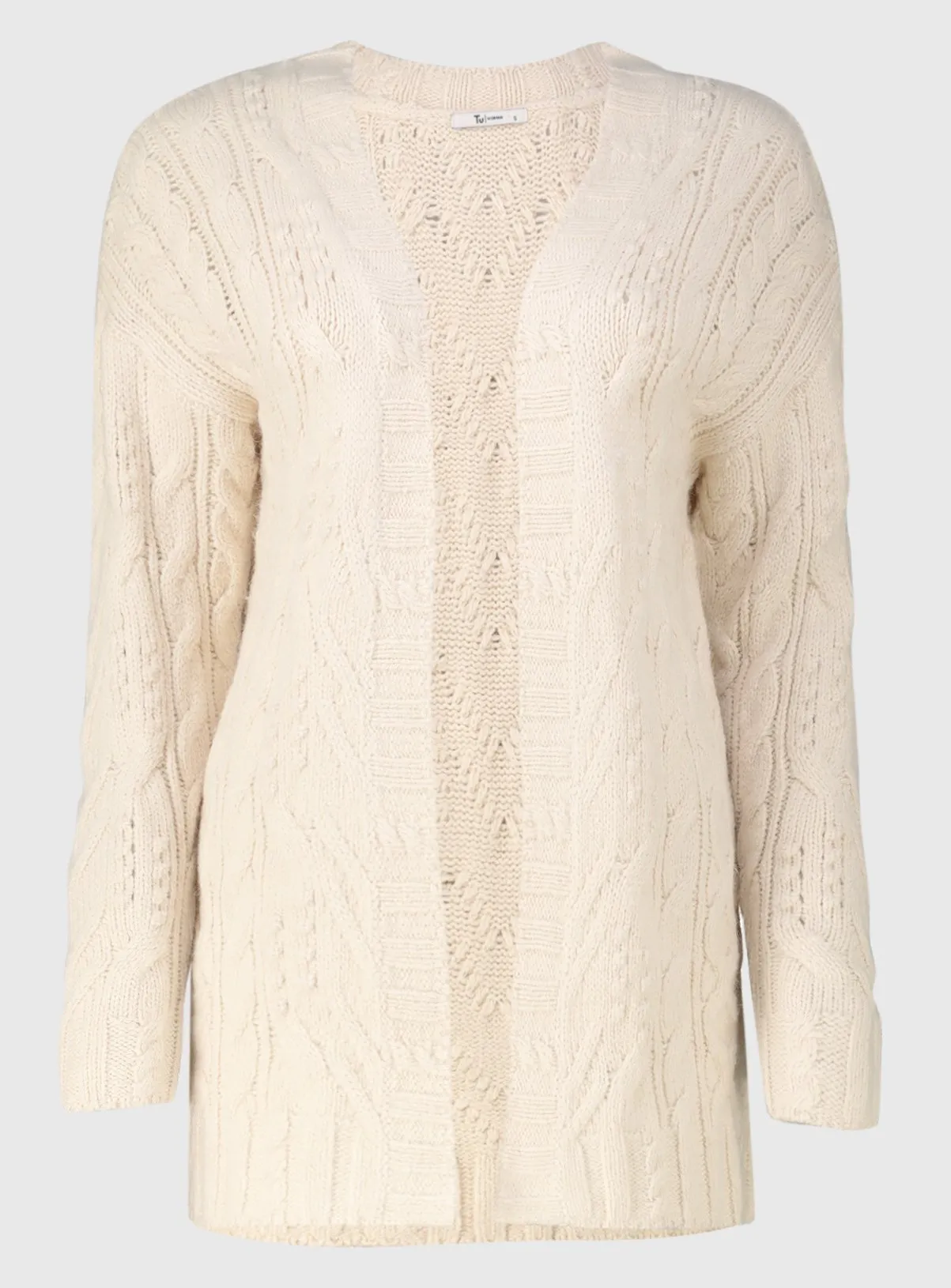 Cream Cable Stitch Coatigan for Sale - Size S - Women's Jumpers - Tu.