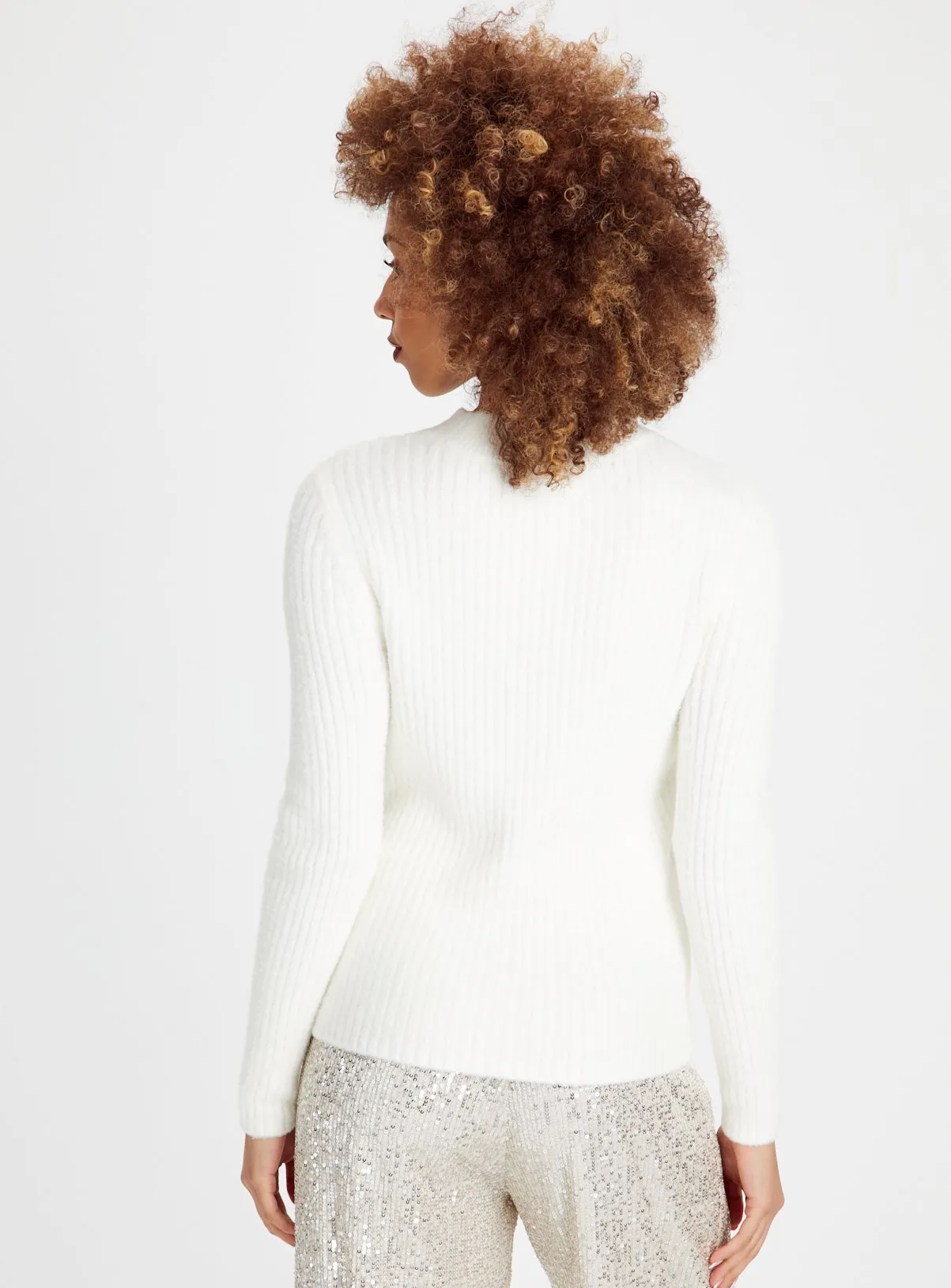 Cream Ribbed Cut Out Jumper Size 12 - Shop Jumpers at Tu Clothing

