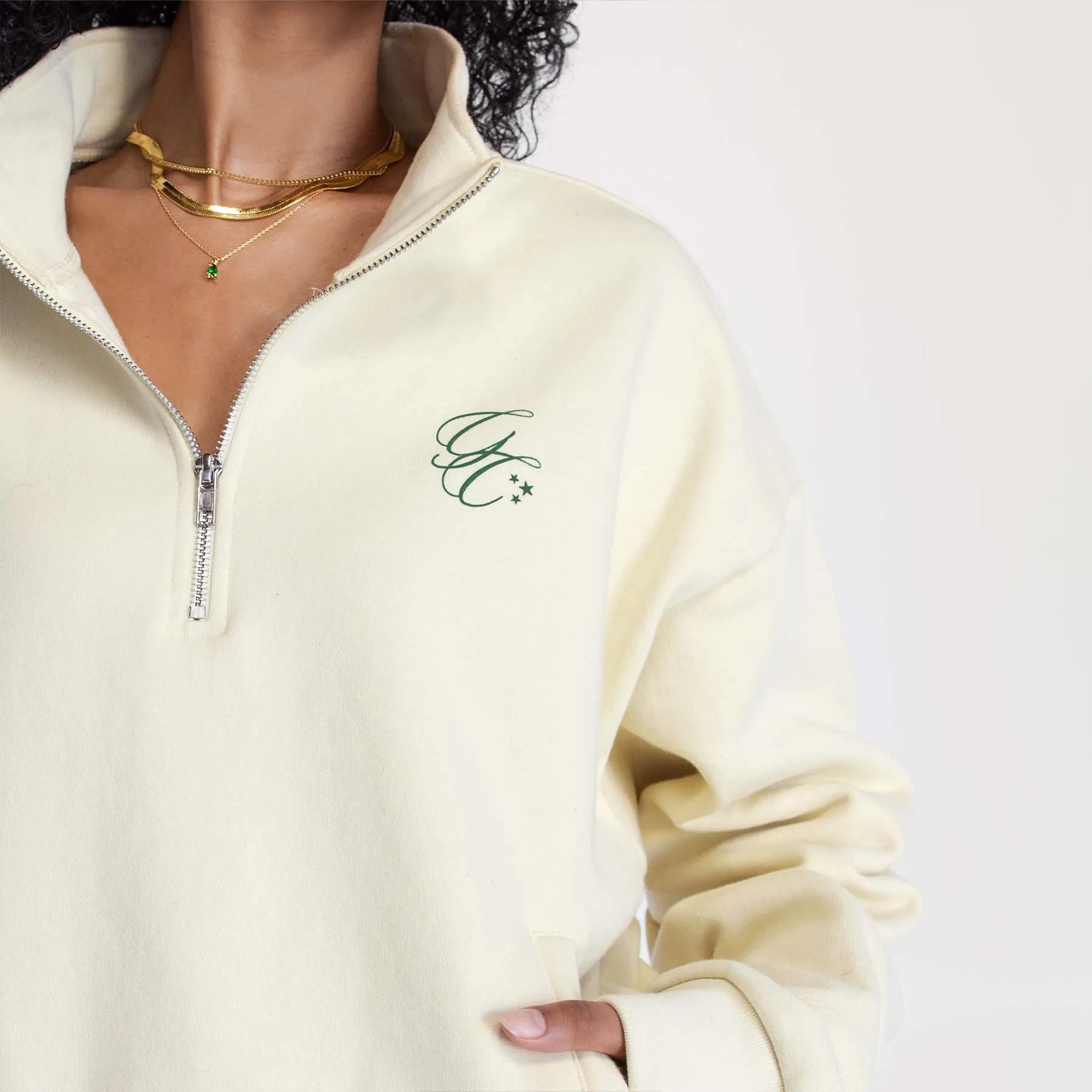 Creamy Vanilla Half-Zip Sweatshirt