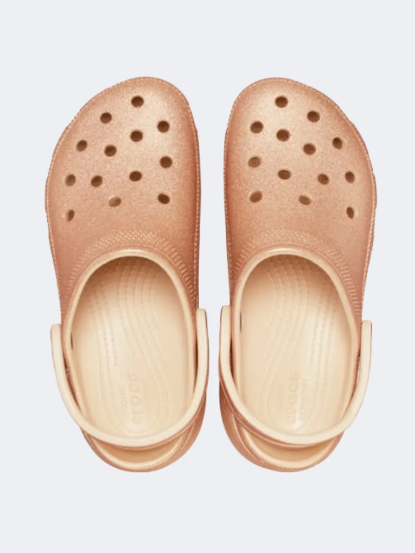 Crocs Classic Platform Gillter Women Lifestyle Slippers Shitake