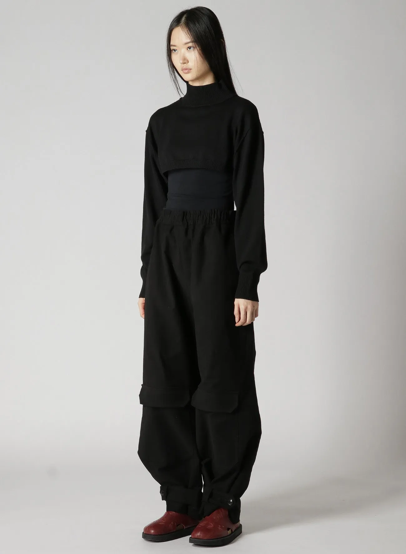 CROPPED RIB KNIT TURTLENECK