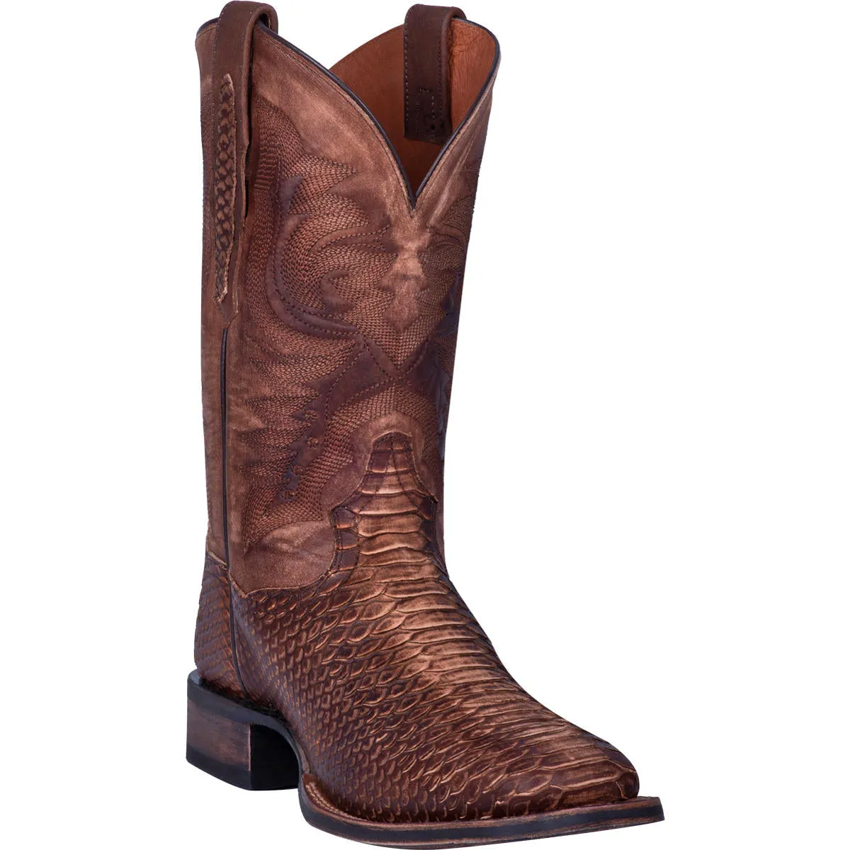 Dan Post Ka Western Pull On Brown Leather Boots Men DP4526