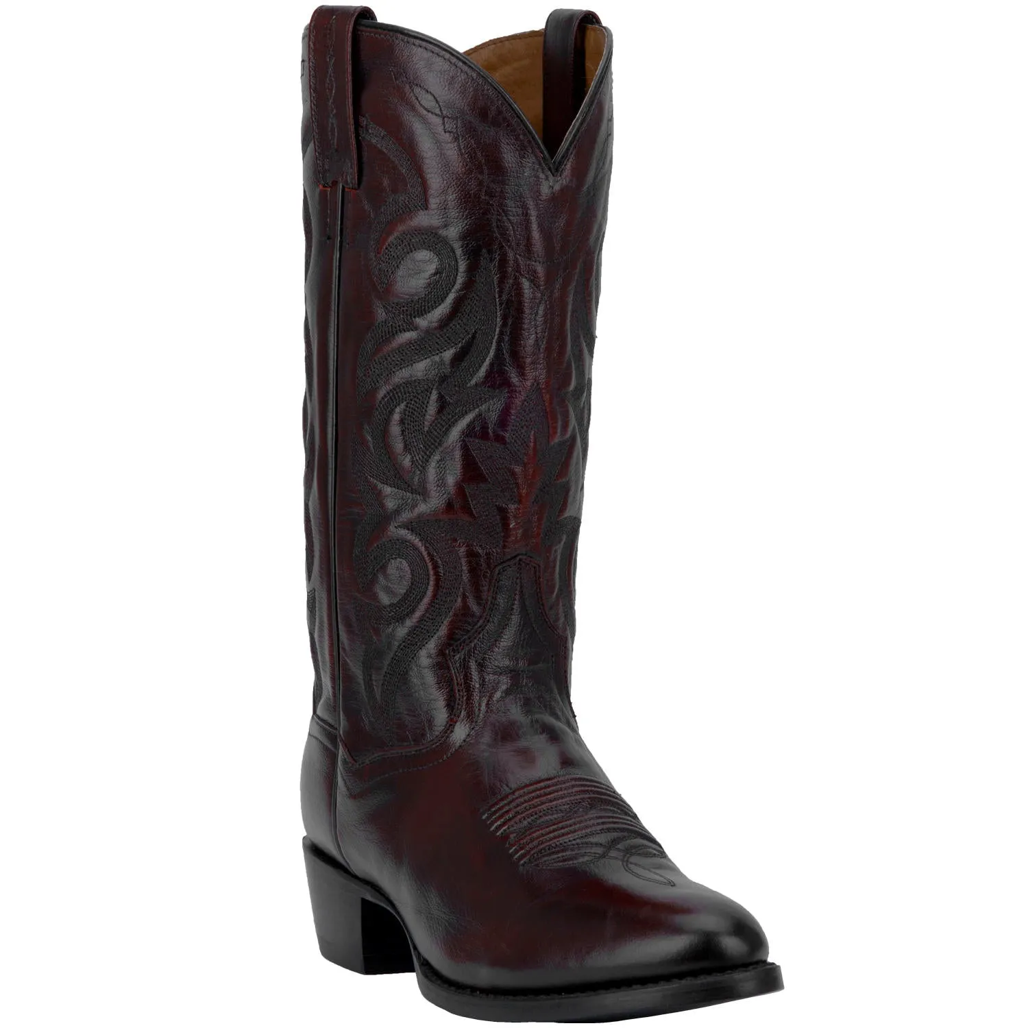 Dan Post Milwaukee Western Pull On Black Leather Boots Men DP2112R