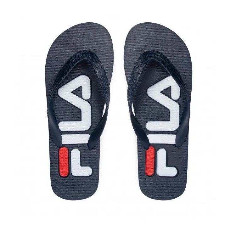 Dark Blue FILA TROY SLIPPER Kids Sandals Flip Flops Children Sea Pool