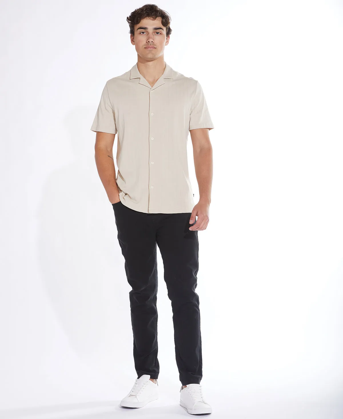 Dawson Knit Resort Shirt in Beige - Shop Now.