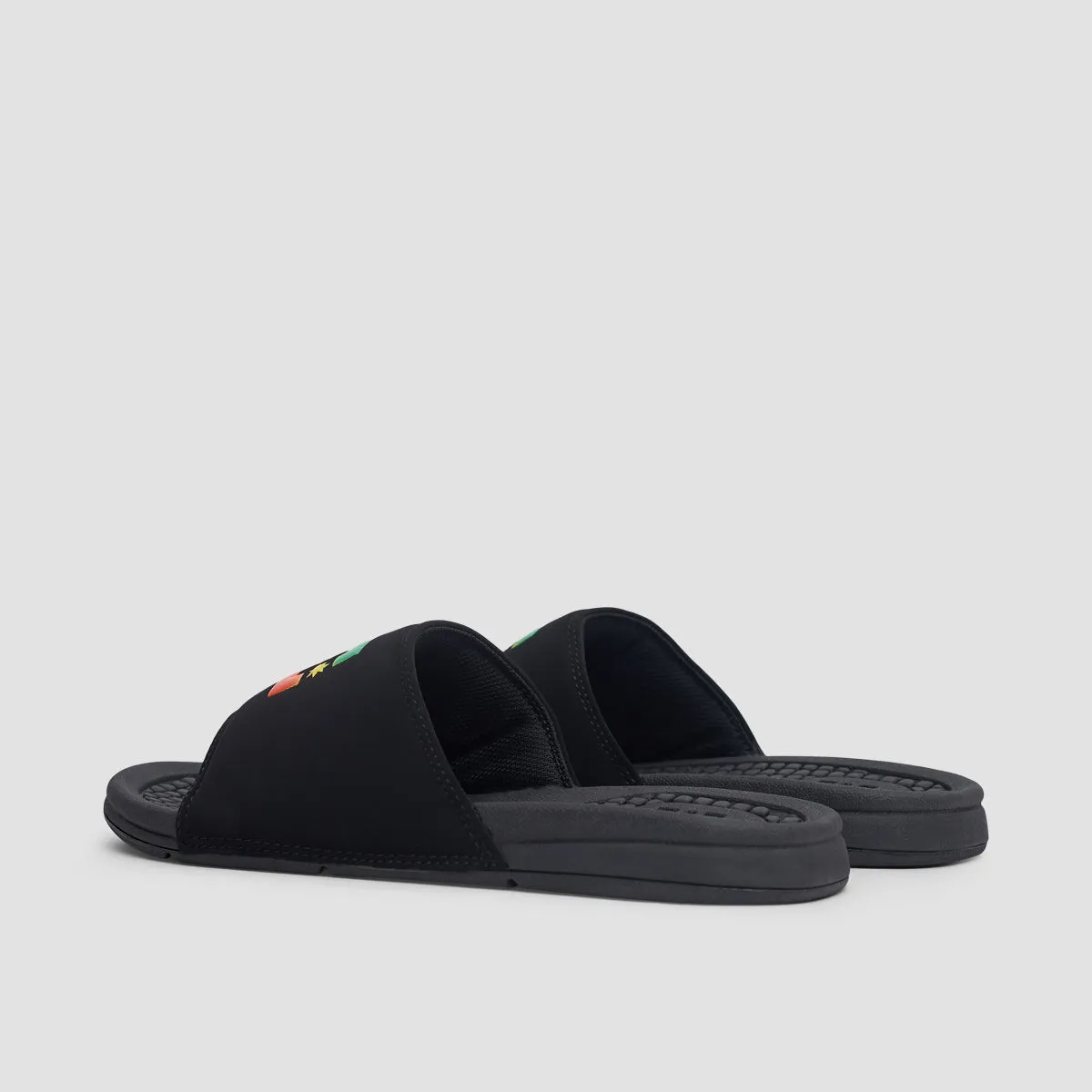 DC Bolsa Slides Black/Black/Red